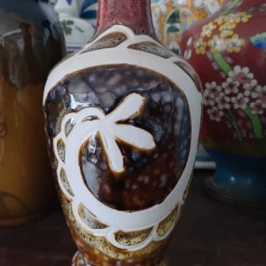 vaso ceramica policroma fiori vintage italy (copia)