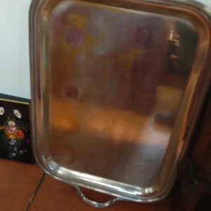 grande vassoio metallo silver plate