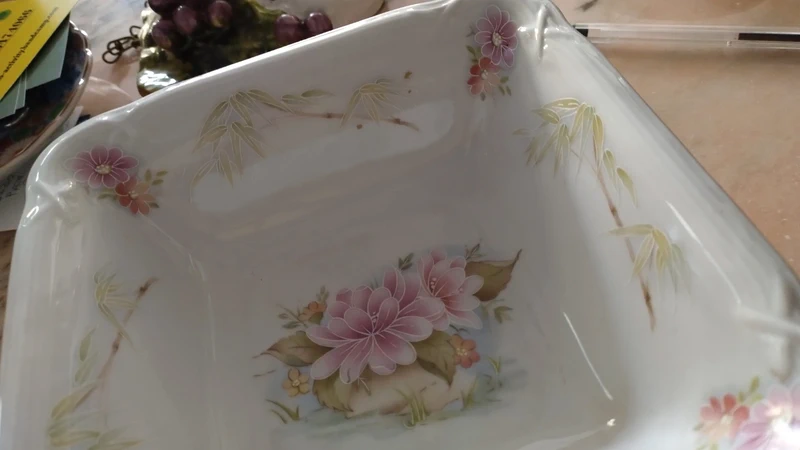 ciotola svuota tasche limoges fiori rosa ciotola svuota tasche limoges fiori rosa