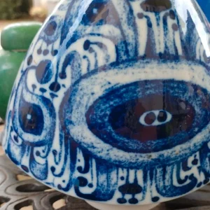 vaso bianco blu fustenberg