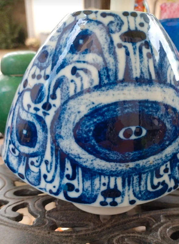 vaso bianco blu fustenberg vaso bianco blu fustenberg