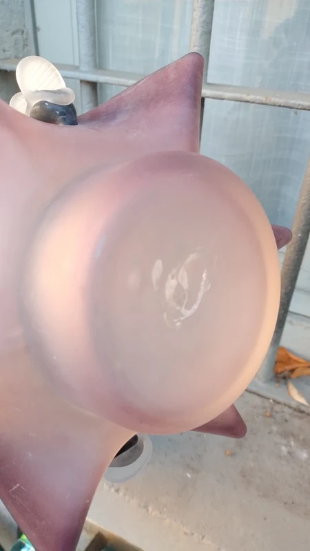 cestino vetro di murano con particolare lavorazione manico cestino vetro di murano con particolare lavorazione manico