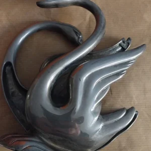 portalettere o portato maglioni cigni vintage silver plate