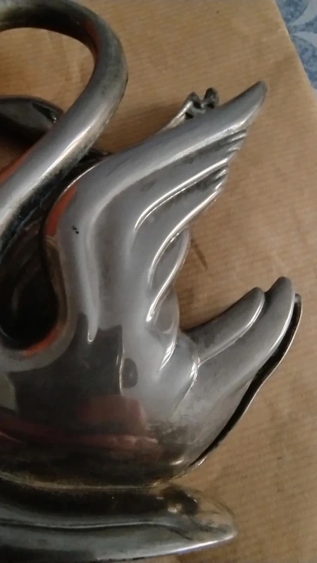 portalettere o portato maglioni cigni vintage silver plate portalettere o portato maglioni cigni vintage silver plate