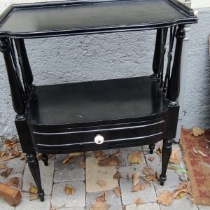 etagere comodino legno colore nero