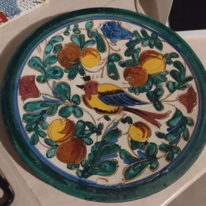 grande piatto in terracotta dipinto a mano italy