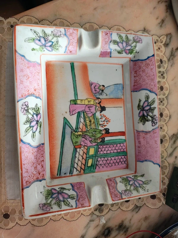 posacenere ceramica decoro cinese posacenere ceramica decoro cinese