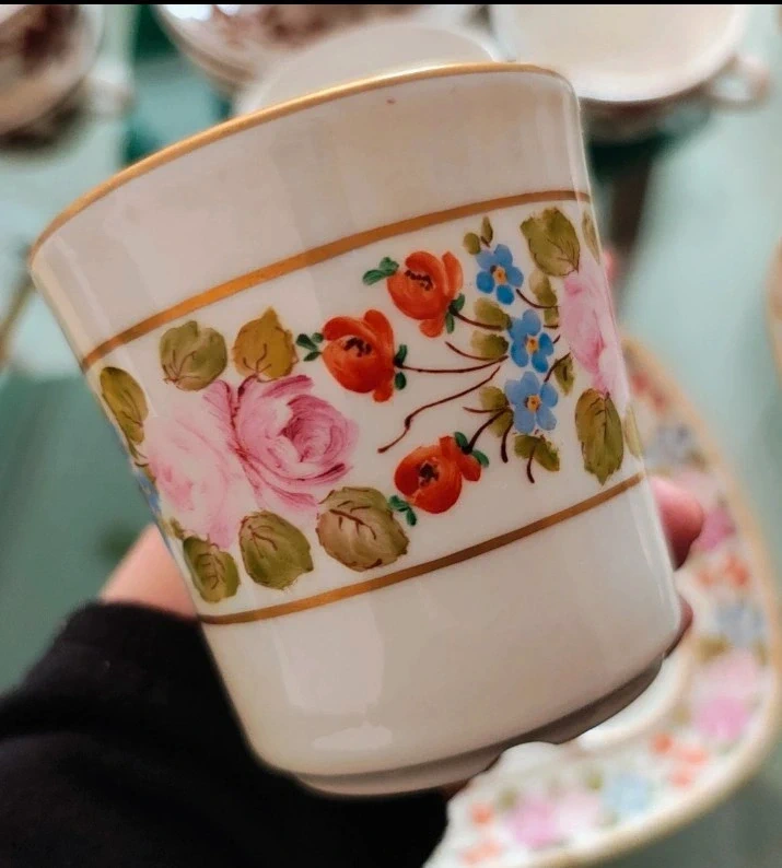 tazza con piattino quadrato dipinta a mano langenthal tazza con piattino quadrato dipinta a mano langenthal