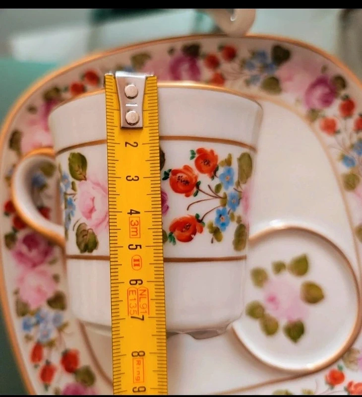 tazza con piattino quadrato dipinta a mano langenthal tazza con piattino quadrato dipinta a mano langenthal