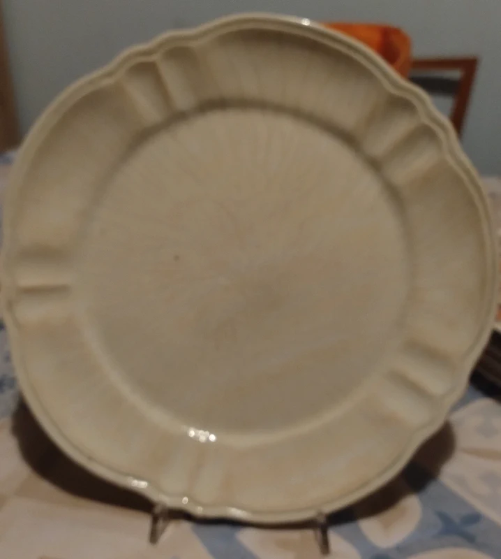 set 6 piatto piano antico ceramica blanc d'ivoire paris france set 6 piatto piano antico ceramica blanc d'ivoire paris france