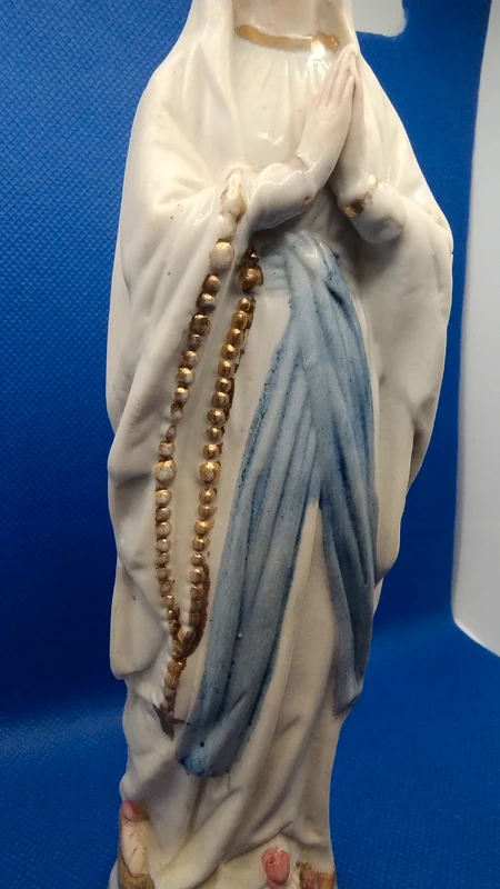 statuina madonna di lourdes in porcellana biscuit statuina madonna di lourdes in porcellana biscuit