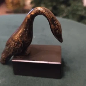 piccola scultura in bronzo di oca probabilmente simoncini italia