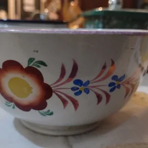 antica tazza da colazione decoro paesaggio rurale con contadino (copia)