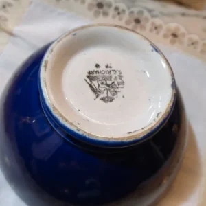 antica tazza da colazione ciotola in ceramica decoro fiori (copia)