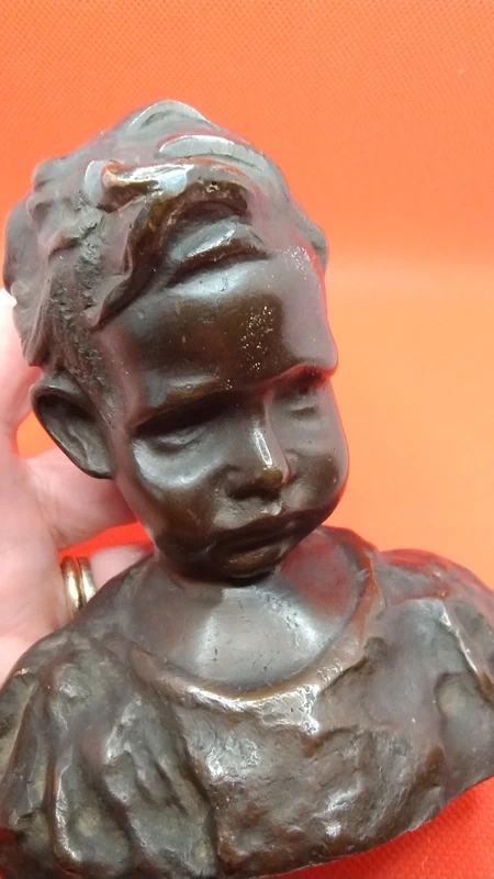 busto bambino ragazzo in bronzo antico busto bambino ragazzo in bronzo antico