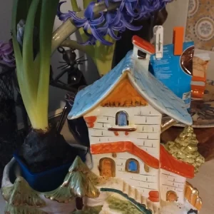 casa casetta vaso cachepot anni 50 ceramica marchio lbp