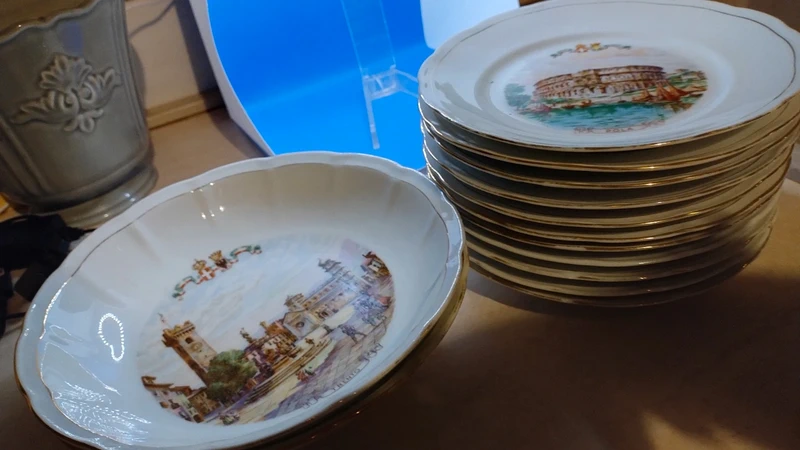 servizio piatti richard ginori 1919 decorato mano città redente servizio piatti richard ginori 1919 decorato mano città redente