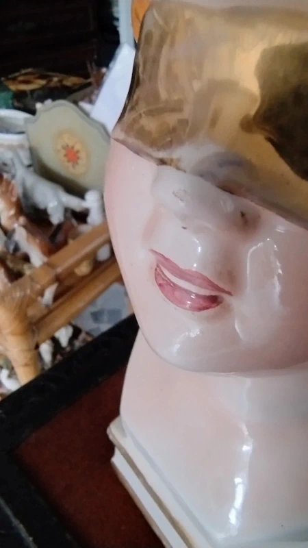 busto donna dea bendata anni 50 ceramica policroma busto donna dea bendata anni 50 ceramica policroma