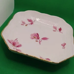 vassoietto vassoio ciotola fiori rosa richard ginori italy