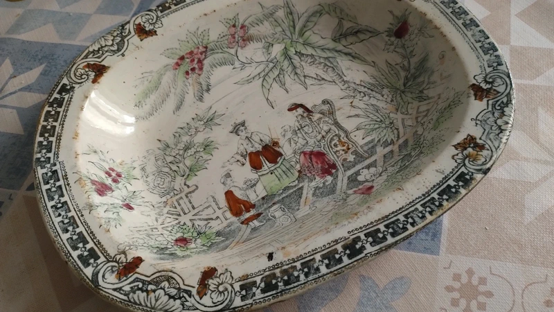 piatto orientale antico del 1800 pekin b&h piatto orientale antico del 1800 pekin b&h