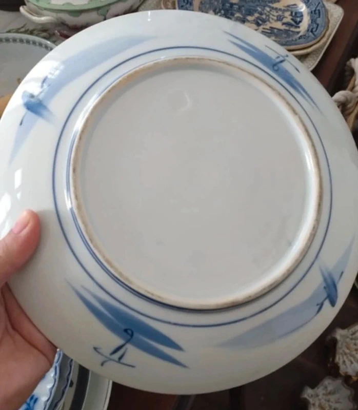 coppia piatto cinese antico decoro blu e bianco coppia piatto cinese antico decoro blu e bianco