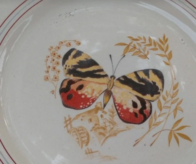 piatto farfalla marchio s.c. richard italy piatto farfalla marchio s.c. richard italy