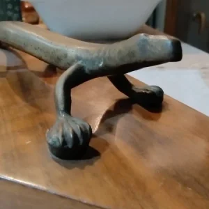 sauro lucertola ramarro in bronzo dorato
