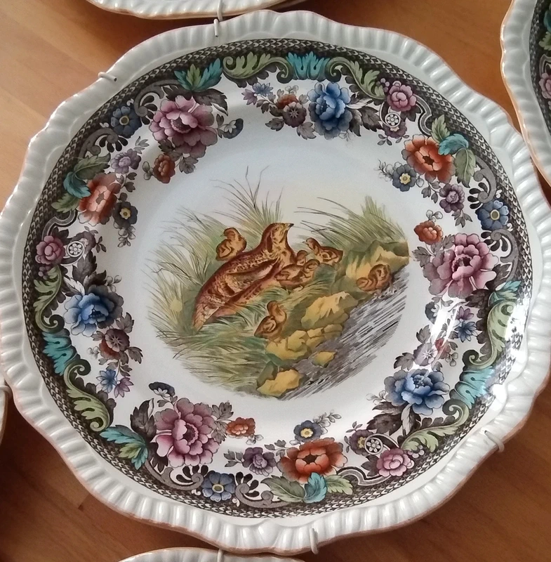 set piatti copeland spode england uccelli selvatici set piatti copeland spode england uccelli selvatici
