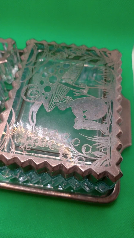 set da fumo vetro decorato in argento murano venezia italy liberty set da fumo vetro decorato in argento murano venezia italy liberty