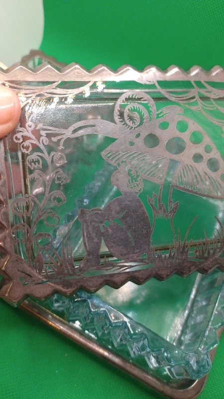 set da fumo vetro decorato in argento murano venezia italy liberty set da fumo vetro decorato in argento murano venezia italy liberty