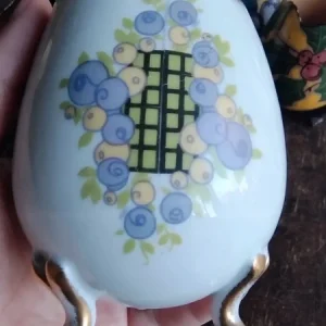 uovo " rotto " vaso cachepot limoges france fiori rosa (copia)