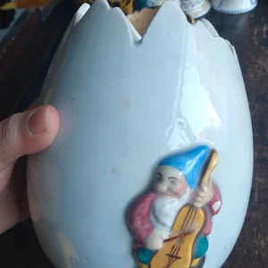 uovo "rotto" vaso cachepot ceramica spiga albisola albissola italy