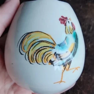 uovo "rotto" vaso cachepot ceramica italy