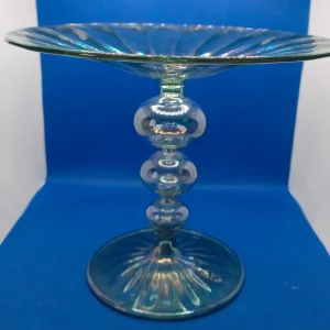 centrotavola alzatina in vetro soffiato parise vetro made in italy