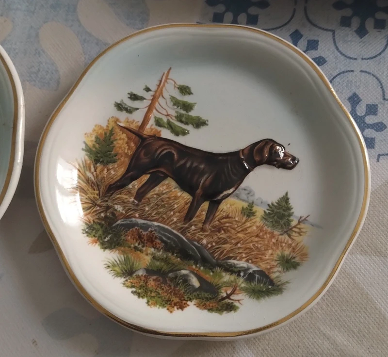 piattino cane da caccia decoro in rilievo royal worcester palissy piattino cane da caccia decoro in rilievo royal worcester palissy