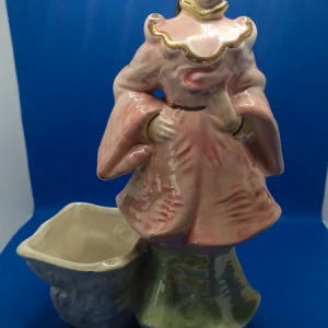 statuina donna cinese in porcellana colori iridescente vintage