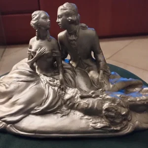 scultura terracotta argentata giuseppe granello italy