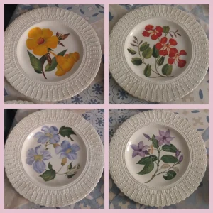 lotto 4 piatto royal coulton flowers england dipinti a mano