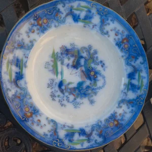 coppia antico piatto nankin numerato villeroy&boch