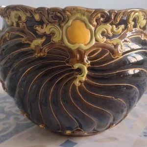 vaso cachepot maiolica julius dressler art noveau