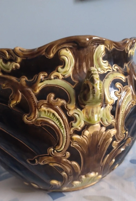 vaso cachepot maiolica julius dressler art noveau vaso cachepot maiolica julius dressler art noveau