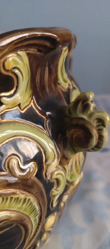 vaso cachepot maiolica julius dressler art noveau vaso cachepot maiolica julius dressler art noveau