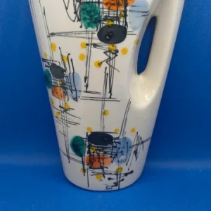 vaso vasetto vintage da appendere sic decorato a mano