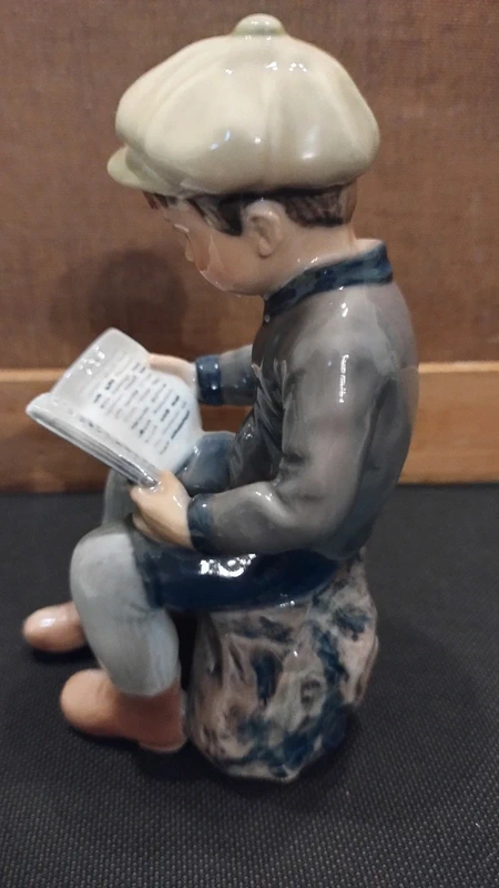 statuina porcellana vintage dahl jensen bambino lettura copenaghen #1096 statuina porcellana vintage dahl jensen bambino lettura copenaghen #1096