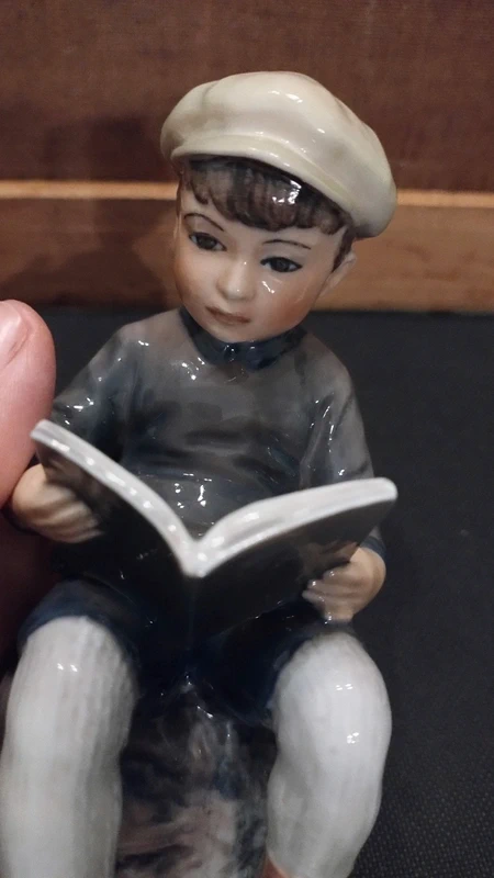 statuina porcellana vintage dahl jensen bambino lettura copenaghen #1096 statuina porcellana vintage dahl jensen bambino lettura copenaghen #1096