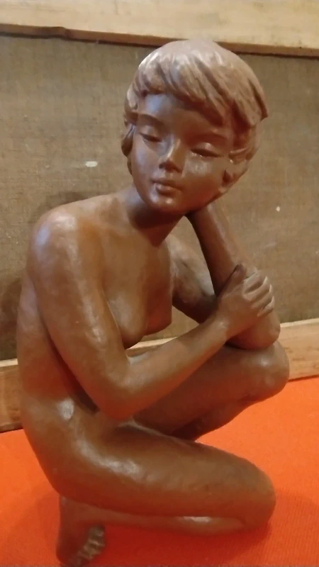 donna nuda in terracotta di goebel anni '60 vintage donna nuda in terracotta di goebel anni '60 vintage