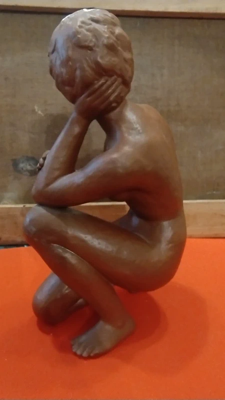 donna nuda in terracotta di goebel anni '60 vintage donna nuda in terracotta di goebel anni '60 vintage