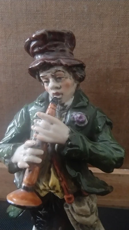 statuina musicista di strada vintage germania saxe statuina musicista di strada vintage germania saxe