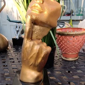 scultura stille oro firmato v. houten