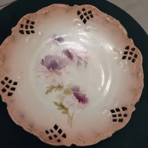 servizio tazza thè tè vintage in ceramica faenza italy garofano “blue carnation”